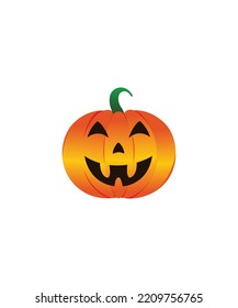 Halloween Pumpkin with expressions vector isolated on white. Halloween pumpkin vector. Perfect for coloring book, textiles, icon, web, painting, children's books, t-shirt print.