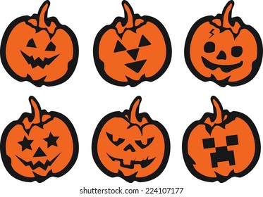 Halloween pumpkin face 