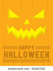 halloween pumpkin face banner vector illustration
