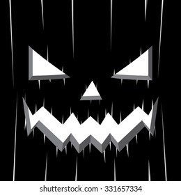 halloween pumpkin face banner vector illustration