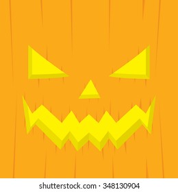 halloween pumpkin face banner vector illustration