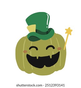 Halloween Pumpkin face character vector