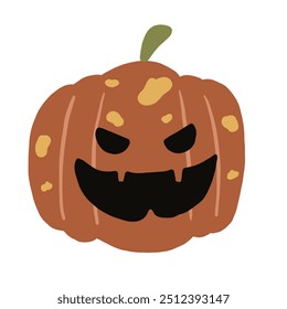 Halloween Kürbis Gesicht Charakter Vektor