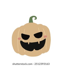 Halloween Pumpkin face character vector