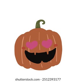 Halloween Pumpkin face character vector