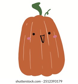 Halloween Pumpkin face character vector