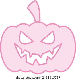 Halloween Pumpkin Face Emoji Icon - Spooky and Fun Symbol for Celebrating October Festivities