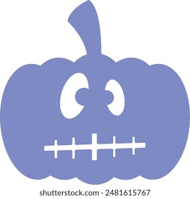 Halloween Pumpkin Face Emoji Icon - Spooky and Fun Symbol for Celebrating October Festivities