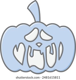 Halloween Pumpkin Face Emoji Icon - Espeluznante y divertido símbolo para celebrar las fiestas de octubre