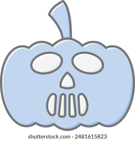 Halloween Pumpkin Face Emoji Icon - Espeluznante y divertido símbolo para celebrar las fiestas de octubre