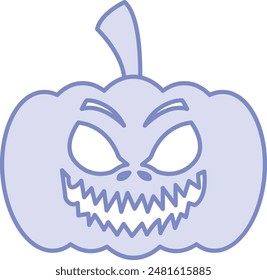 Halloween Pumpkin Face Emoji Icon - Spooky and Fun Symbol for Celebrating October Festivities
