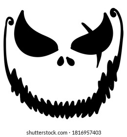 Halloween calabaza dibujando con la mano la ilustración vectorial espeluznante diseño aterrador