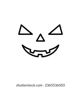 halloween pumpkin face icon vector 