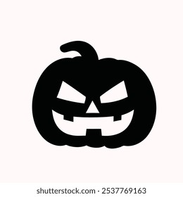 Vector de icono de cara de calabaza de Halloween