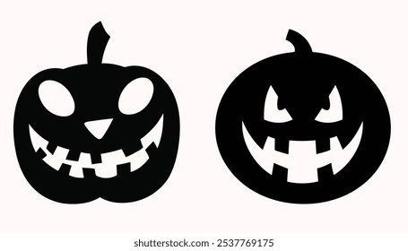 Halloween Pumpkin Face Icon vector