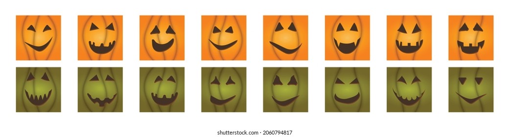 halloween pumpkin face jack-o-lantern greeting cards