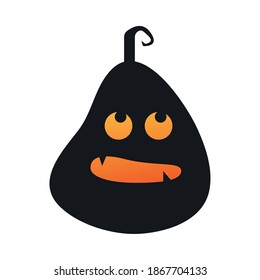 halloween calabaza cara linterna icono ilustración vectorial