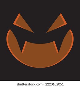 halloween pumpkin face logo vector good for halloween party and any business that relate to halloween.