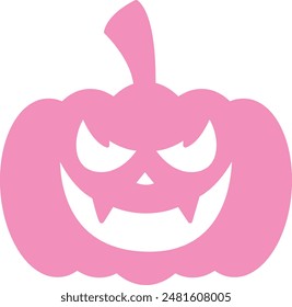 Halloween Pumpkin Face Silhouette Icon - Eerie and Festive Symbol of Spooky Celebrations