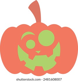 Halloween Pumpkin Face Silhouette Icon - Eerie and Festive Symbol of Spooky Celebrations