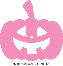 Halloween Pumpkin Face Silhouette Icon - Eerie and Festive Symbol of Spooky Celebrations