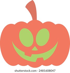 Halloween Pumpkin Face Silhouette Icon - Eerie and Festive Symbol of Spooky Celebrations