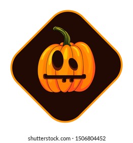Halloween pumpkin, face, symbol of autumn