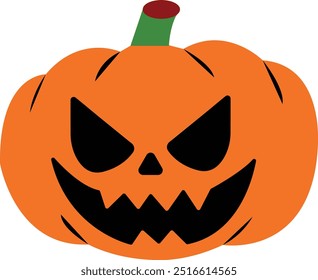 a halloween pumpkin with a face that says halloween on it.