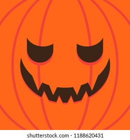 Halloween pumpkin face. Vector  cartoon illustration.