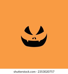 Halloween pumpkin face vector icon