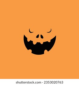 Halloween pumpkin face vector icon