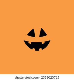 Halloween pumpkin face vector icon