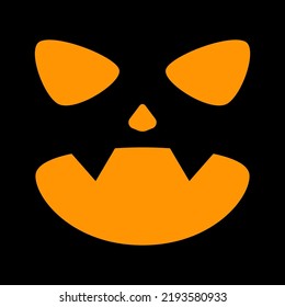 Halloween Pumpkin Face, Vector illustration