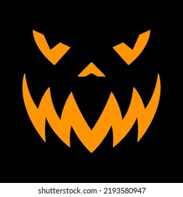 Halloween Pumpkin Face, Vector illustration