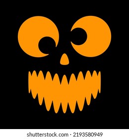Halloween Pumpkin Face, Vector illustration
