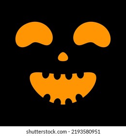 Halloween Pumpkin Face, Vector illustration