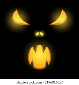 Halloween Pumpkin Face, Vector illustration