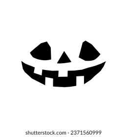 Halloween Pumpkin Face. Vector Illustration For Backgrounds, Logos, Stickers, Labels, Tags And Other Design.