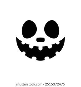 Halloween Pumpkin Face Vector Illustration