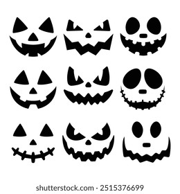 Halloween Pumpkin Face Vector Illustration