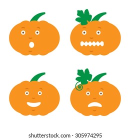 Halloween pumpkin faces