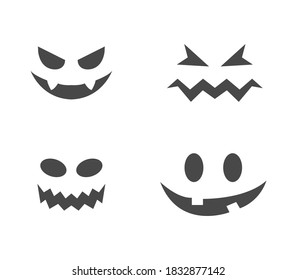 Halloween pumpkin faces generator design vector template element