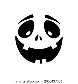 Halloween Kürbis Gesichter Vektorgrafik. Erstaunliche Physiognomie