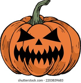 Caras de calabaza de Halloween Ilustración del vector