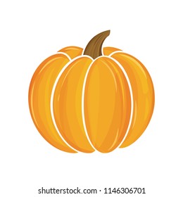 Halloween Pumpkin, Fall Pumpkin, Orange Pumpkin, Pumpkin Icon, Fall Autumn Harvest Thanksgiving Vector Illustration Background