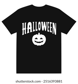 halloween moda abóbora t camisa adesivo vetor ilustração modelo design