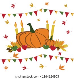 Halloween. Pumpkin feast. Holiday of autumn. November.