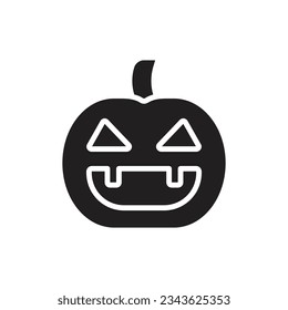 Halloween Pumpkin Filled Icon Vector Illustration