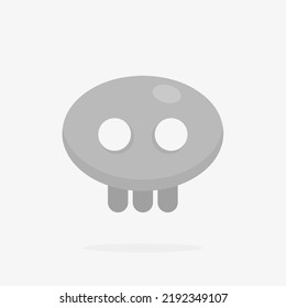 halloween pumpkin flat illustration with scary smile expression