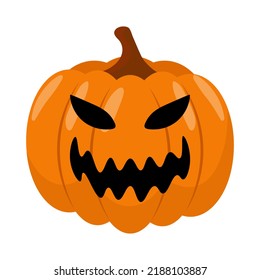 Calabaza de Halloween de estilo plano para pancartas. Ilustración vectorial.
